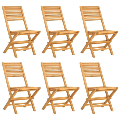 6-Piece Teak Wood Folding Garden Chair