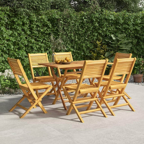 6-Piece Teak Wood Folding Garden Chair