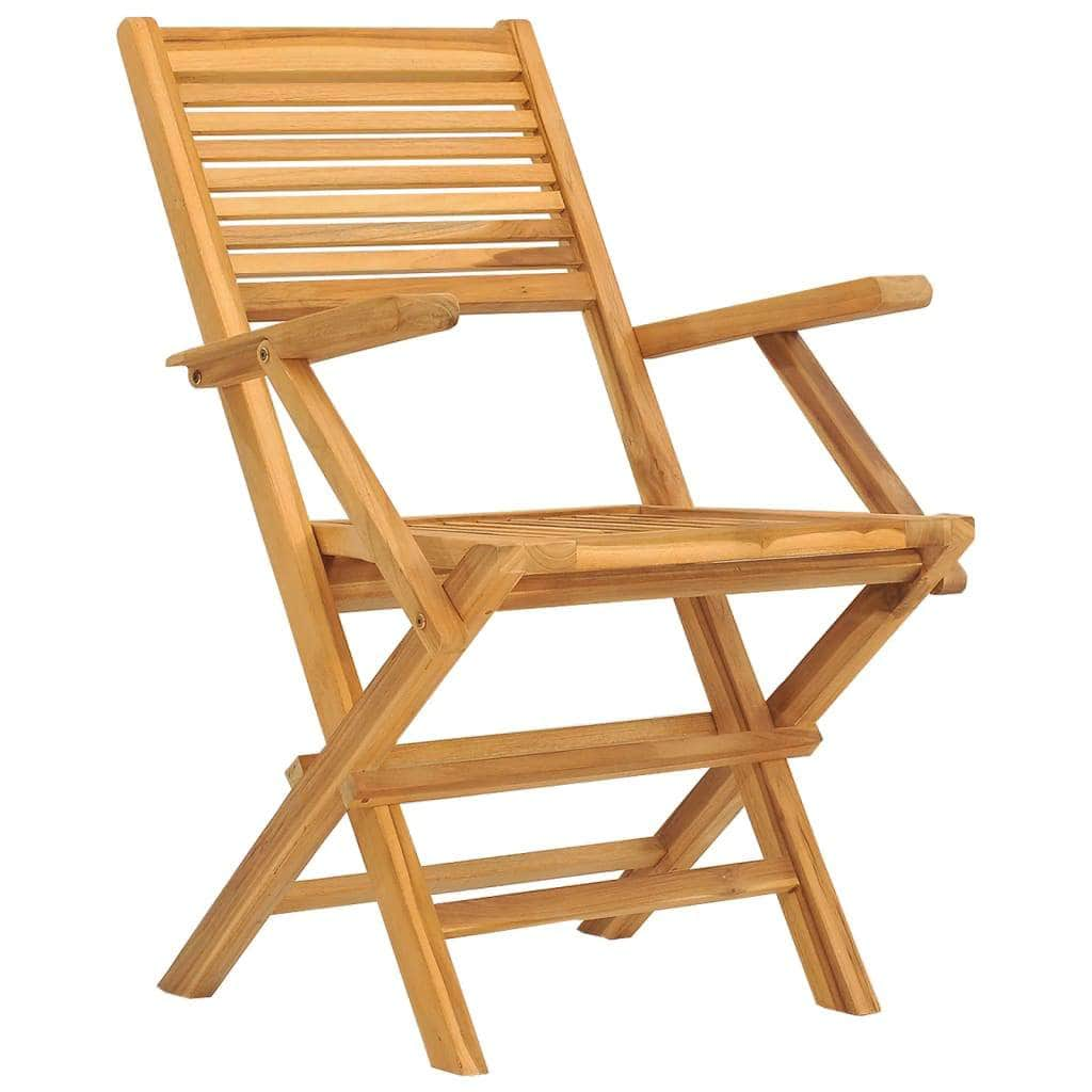 6-Piece Teak Wood Folding Garden Chair Set