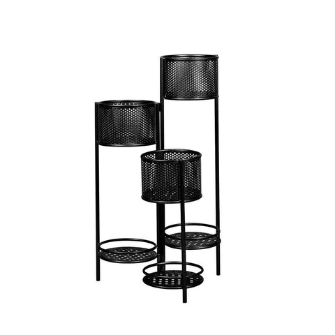 6 Tier Plant Stand Swivel Outdoor Black