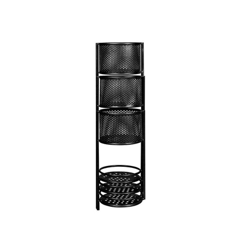 6 Tier Plant Stand Swivel Outdoor Black