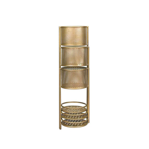 6 Tier Plant Stand Swivel Outdoor Gold