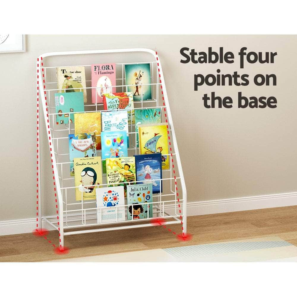 6 Tiers Kids Bookshelf Magazine Rack Children Bookcase Organiser Foldable