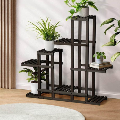 6 Tiers Plant Stand Flower Pots Shelf Indoor Outdoor Garden Rack