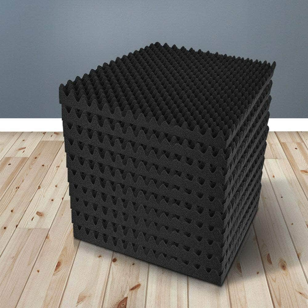 60 Acoustic Foam Panels - 50x50x5cm Eggshell Soundproofing