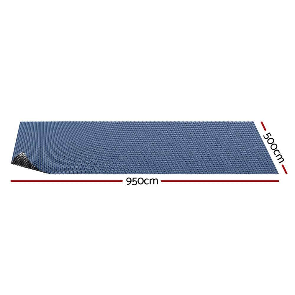 600 Micron Pool Cover 9.5x5m Solar Blanket Blue/Black