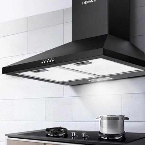 600Mm Range Hood 60Cm Rangehood Black