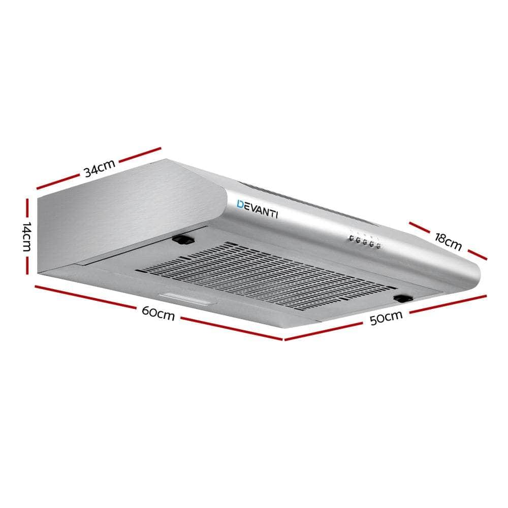 600Mm Range Hood 60Cm Rangehood Stainless Steel