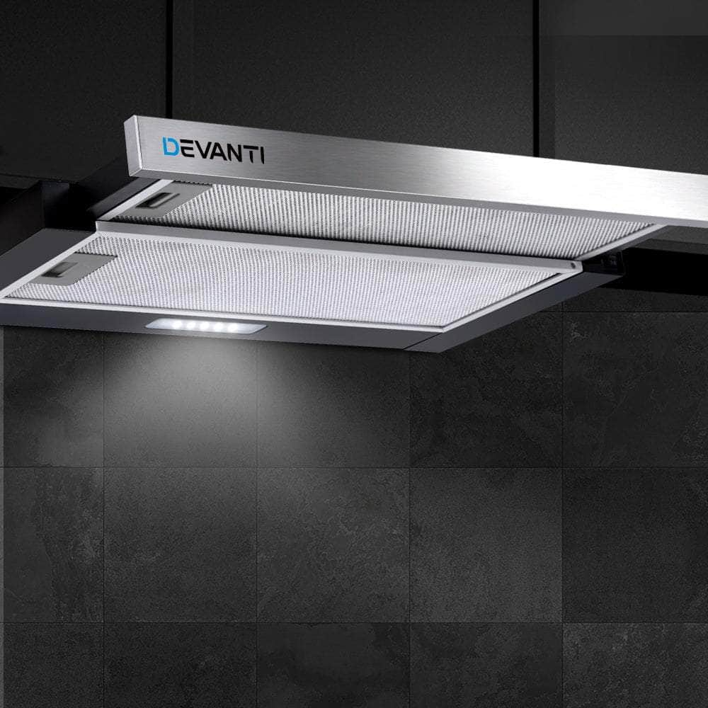 600Mm Range Hood 60Cm Slide Out Rangehood Stainless Steel