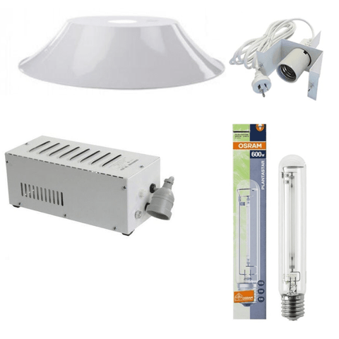 600W Hps Grow Light Kit With Osram Bulb And 900Mm Deep Bowl Reflector