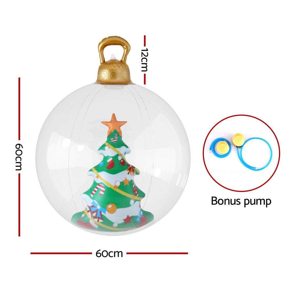 60cm Clear Christmas Tree Inflatable Bauble