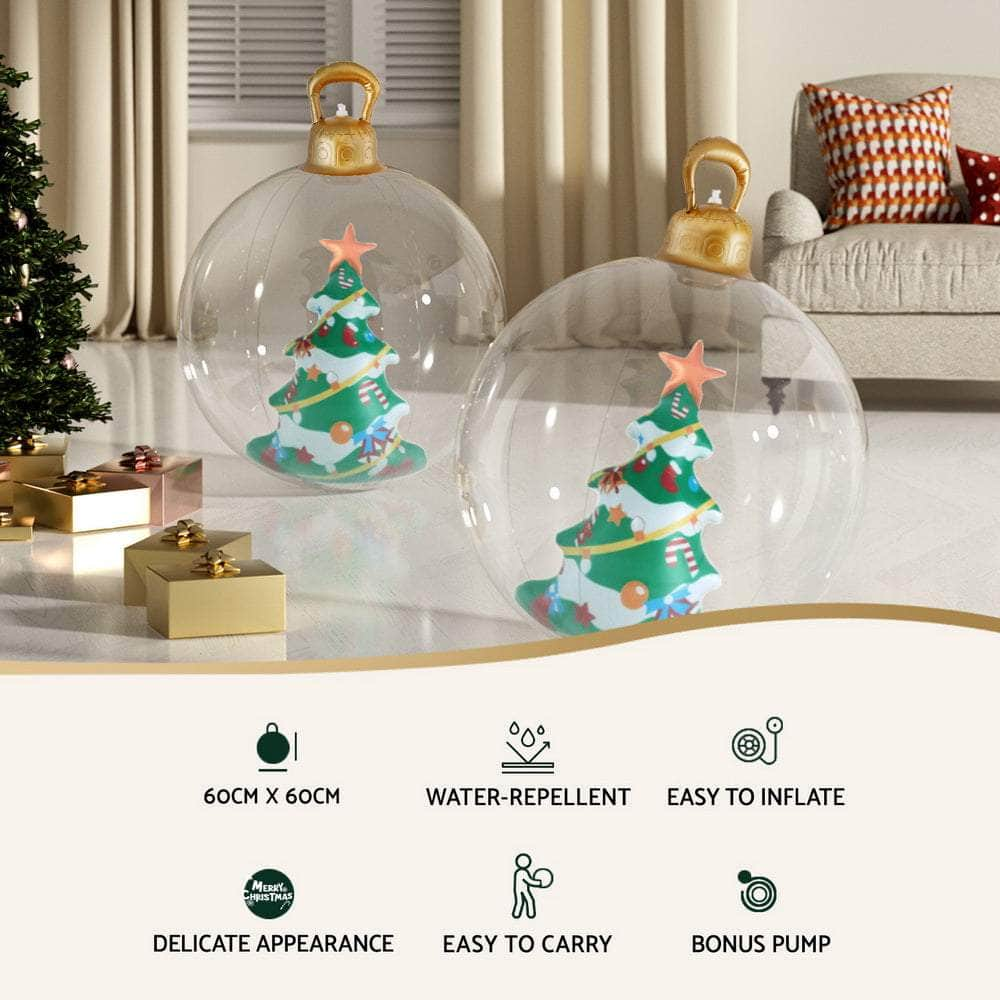 60cm Clear Christmas Tree Inflatable Bauble