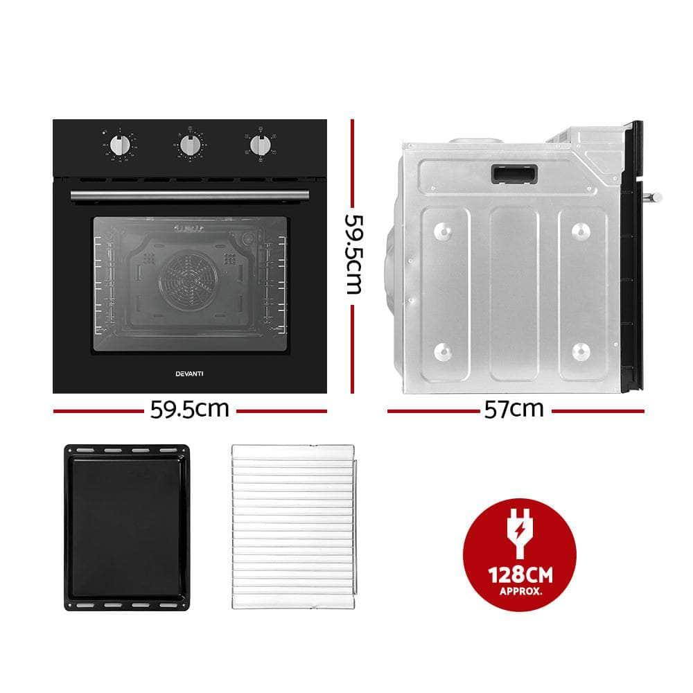 60Cm Electric Built In Wall Oven Stainless Steel