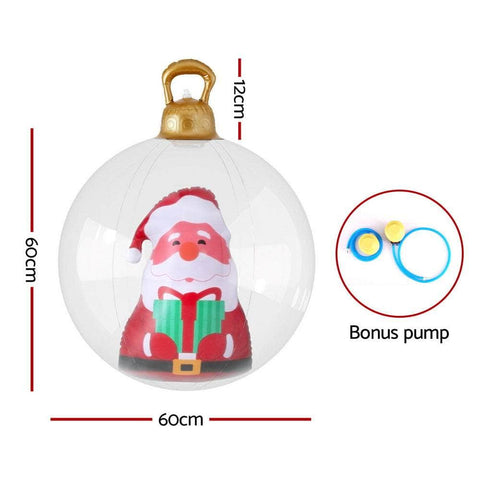 60cm Santa Christmas Inflatable Bauble