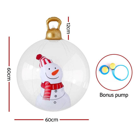 60cm Snowman Christmas Inflatable Bauble