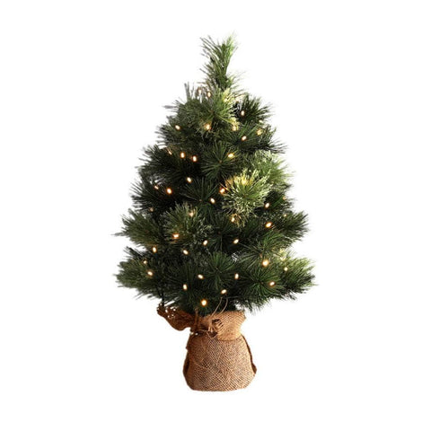 60cm Tabletop Christmas Tree - 8 Light Modes Timer