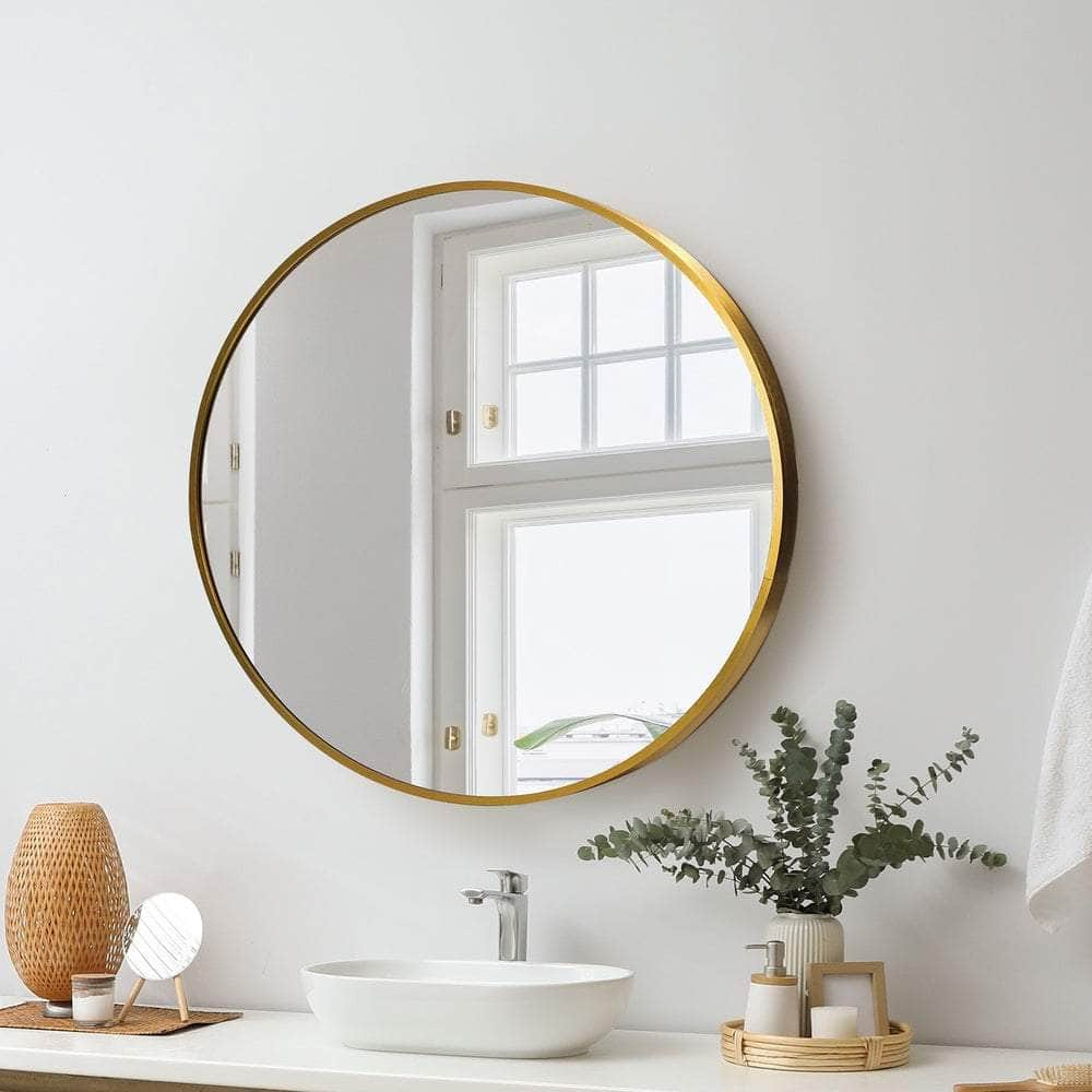 60cm Wall Mirrors Round Makeup Mirror Home Decro Gold Living Room