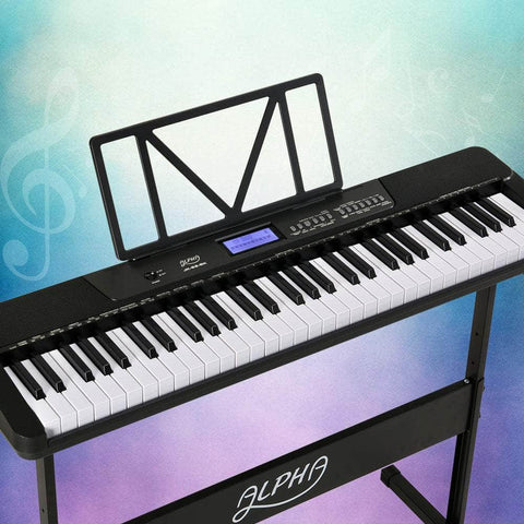 61 Keys Electronic Piano Keyboard Digital Electric W/ Stand Touch Sensitive