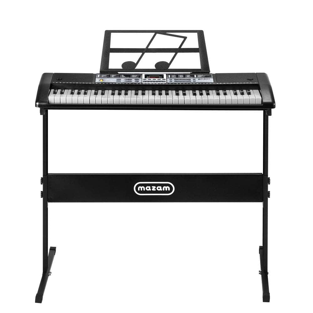 61 Keys Electronic Piano Keyboard Lighted Electric Keyboards Holder Stand