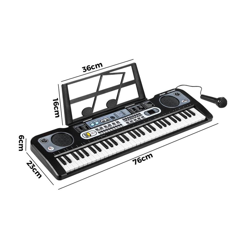 61 Keys Piano Keyboard Electronic Musical Toy Gift w/ Microphone Holder