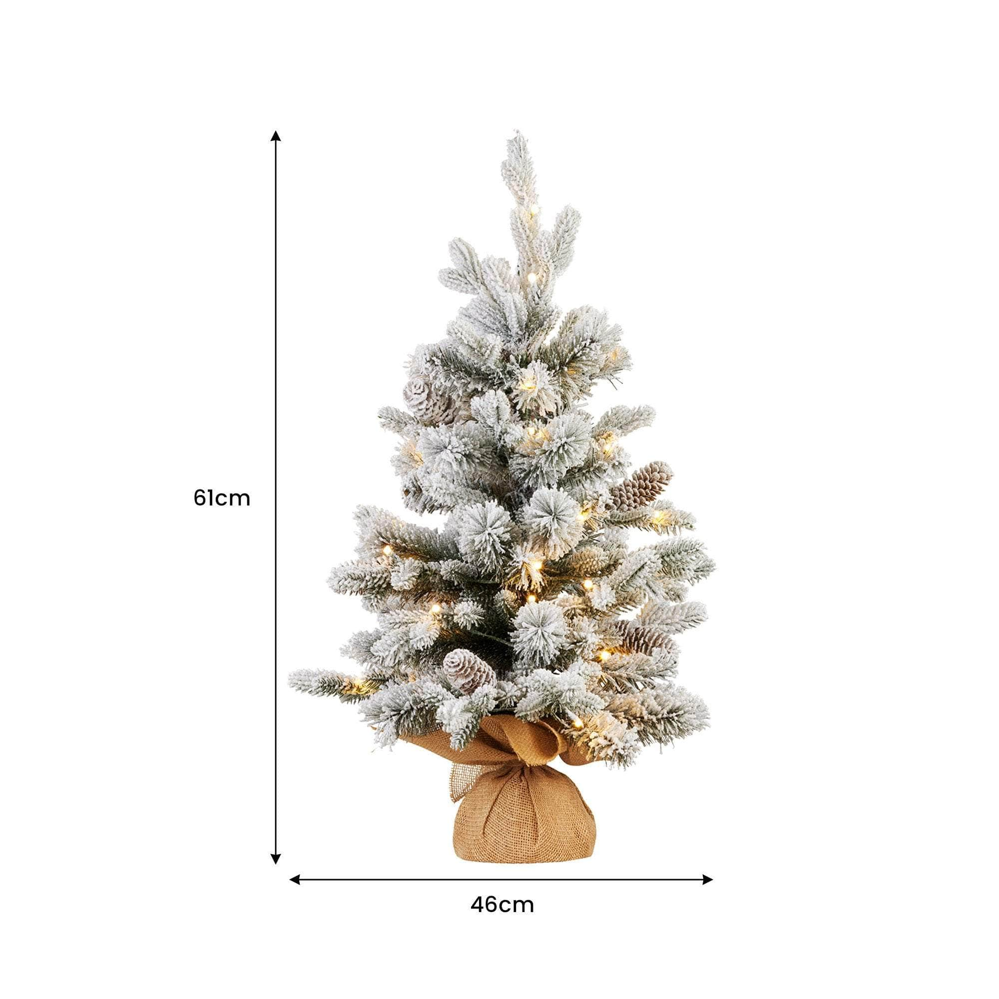 61cm Snowy Dorchester Tabletop Christmas Tree