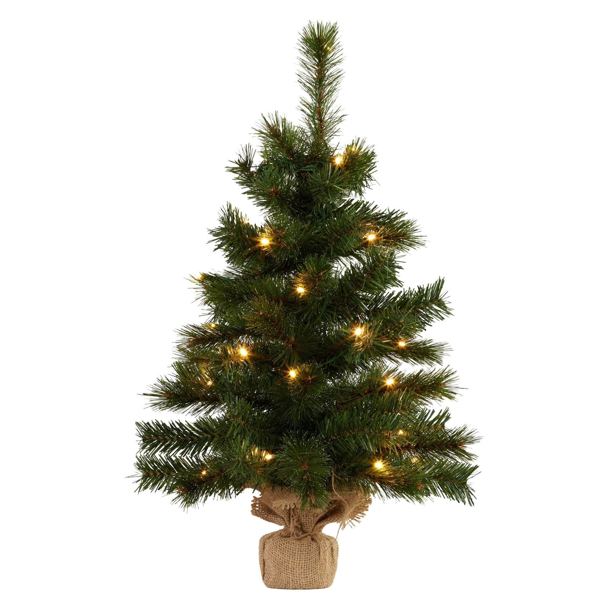 61cm Wintergreen Tabletop Pre-Lit Christmas Tree