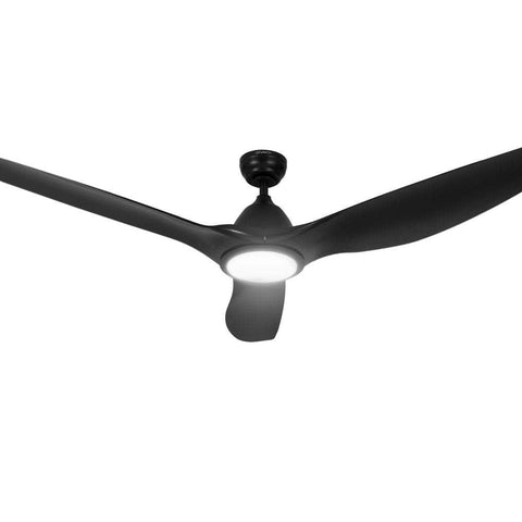 64 Inch Ceiling Fan DC Motor w/Light w/Remote -Black/Silver