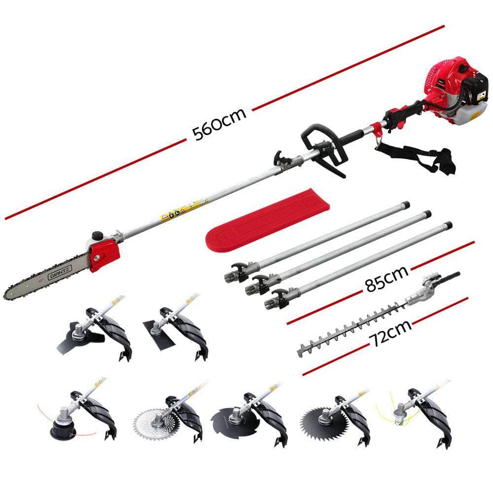 65CC Pole Chainsaw Hedge Trimmer Brush Cutter Whipper Snipper Multi Tool