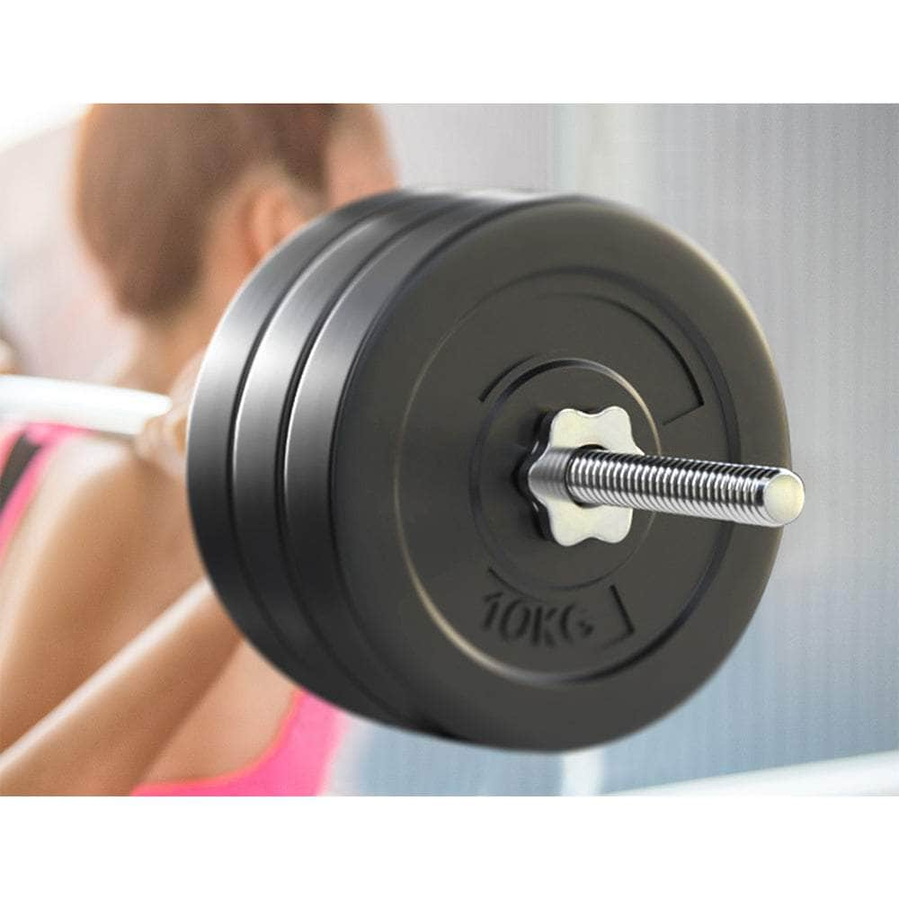 68Kg Barbell Set Weight Plates Bar Lifting Bench 168Cm