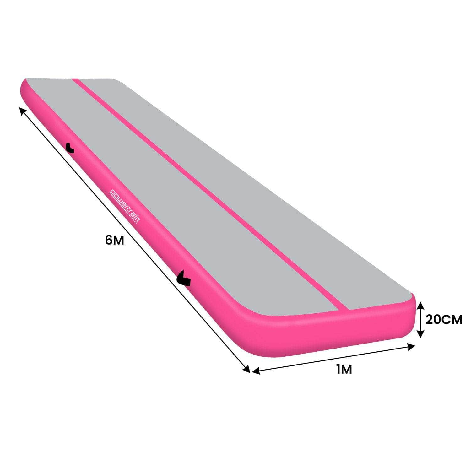 6m x 1m x 20cm Air Track Inflatable Gymnastics Mat - Pink