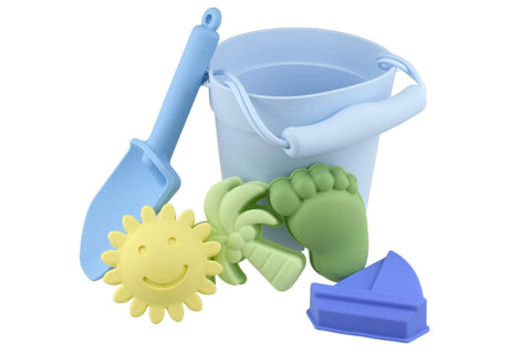 6Pc Silicone Beach Set Blue Sundae