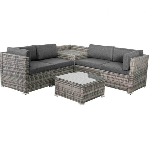 6Pcs Outdoor Modular Lounge Sofa Coogee-Grey