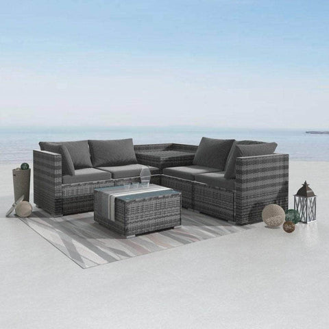 6Pcs Outdoor Modular Lounge Sofa Coogee-Grey