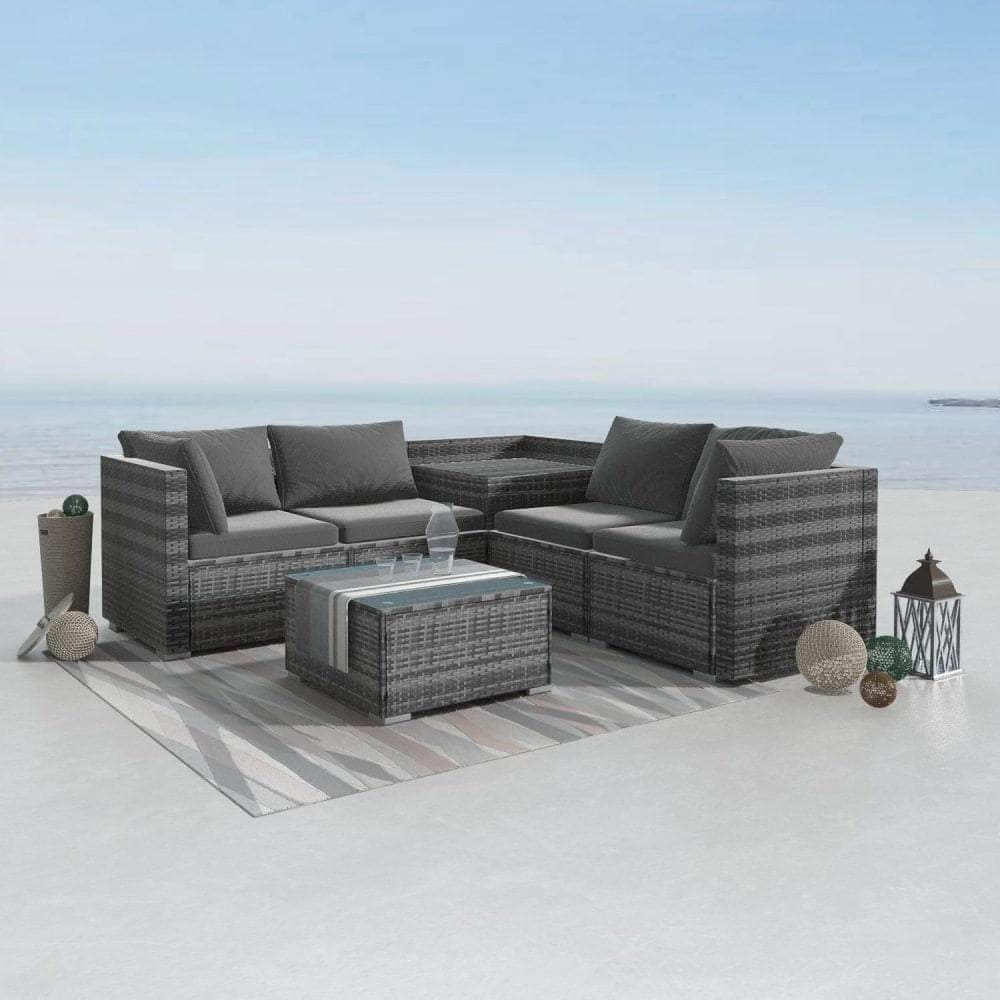 6Pcs Outdoor Modular Lounge Sofa Coogee-Grey