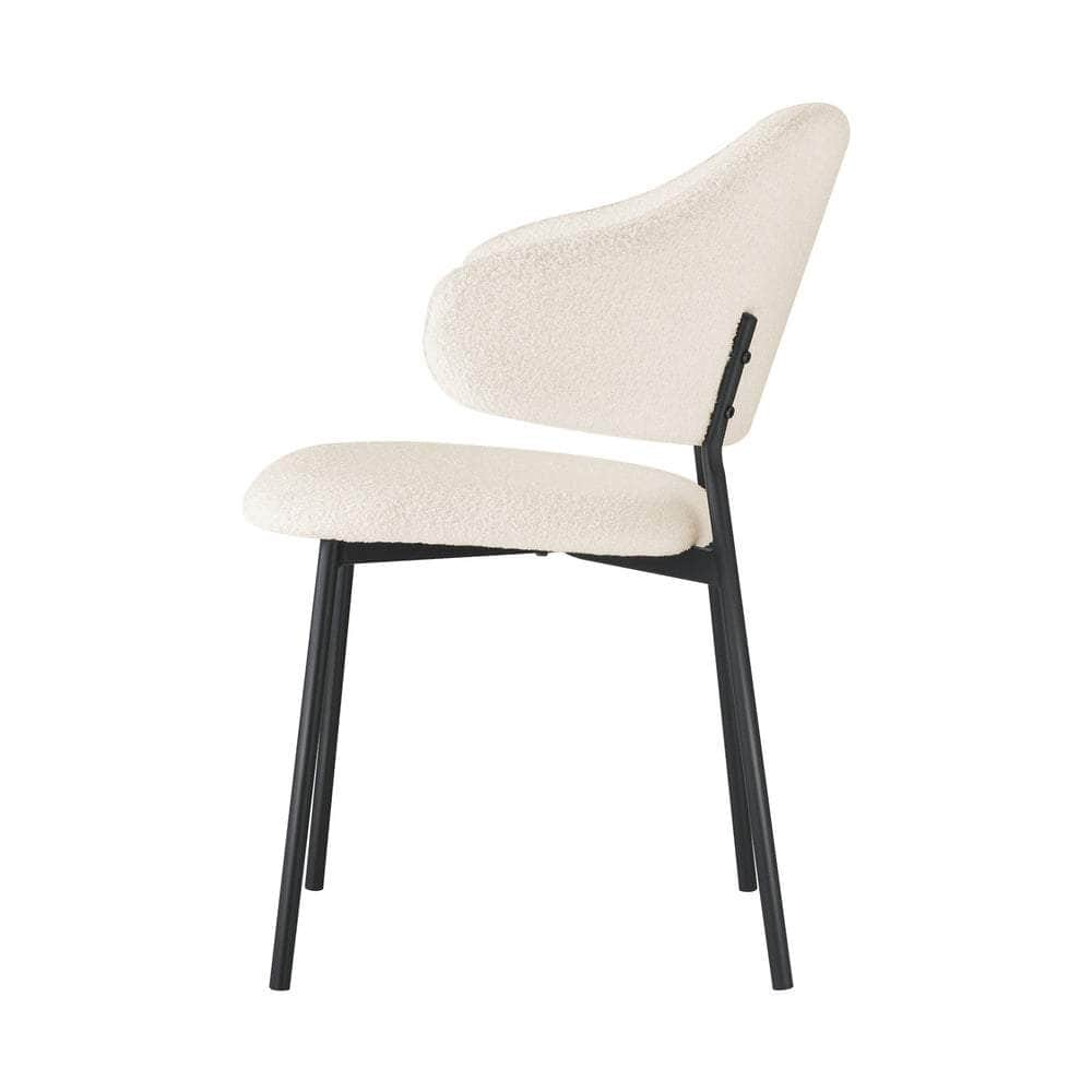 6x/2x Dining Chairs Tub Sherpa White&Black