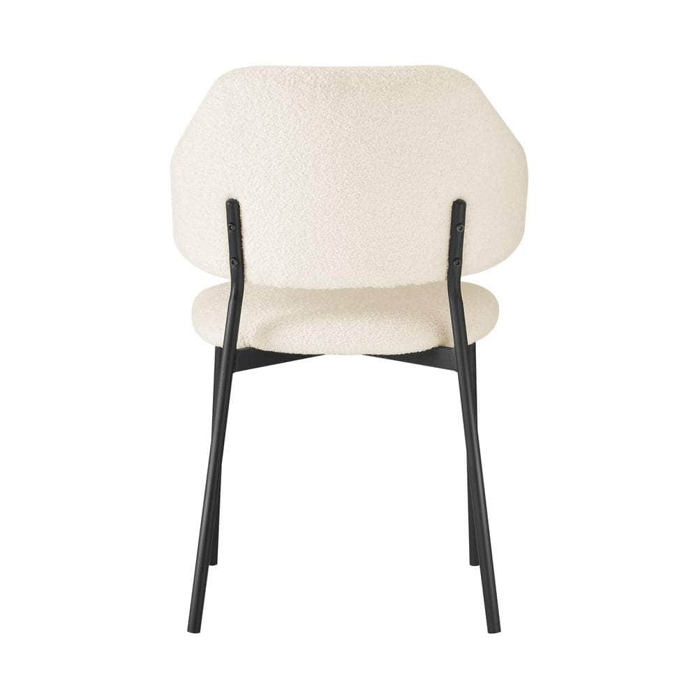 6x/2x Dining Chairs Tub Sherpa White&Black