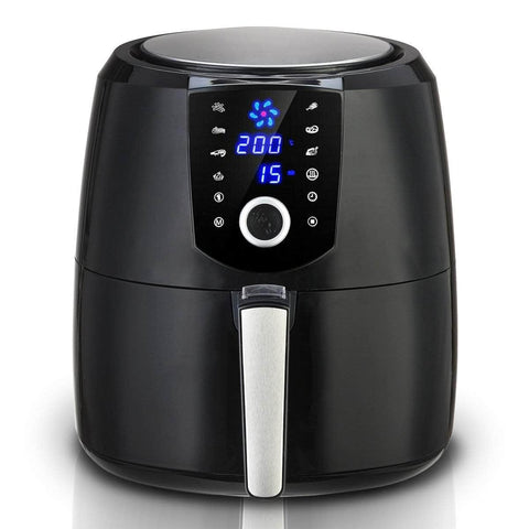 7.2l Electric Air Fryer - 1800w Healthy Cooker For Oil-free Low-fat Cooking Kitchen Bench-top Oven Oil Free Low Fat - Black