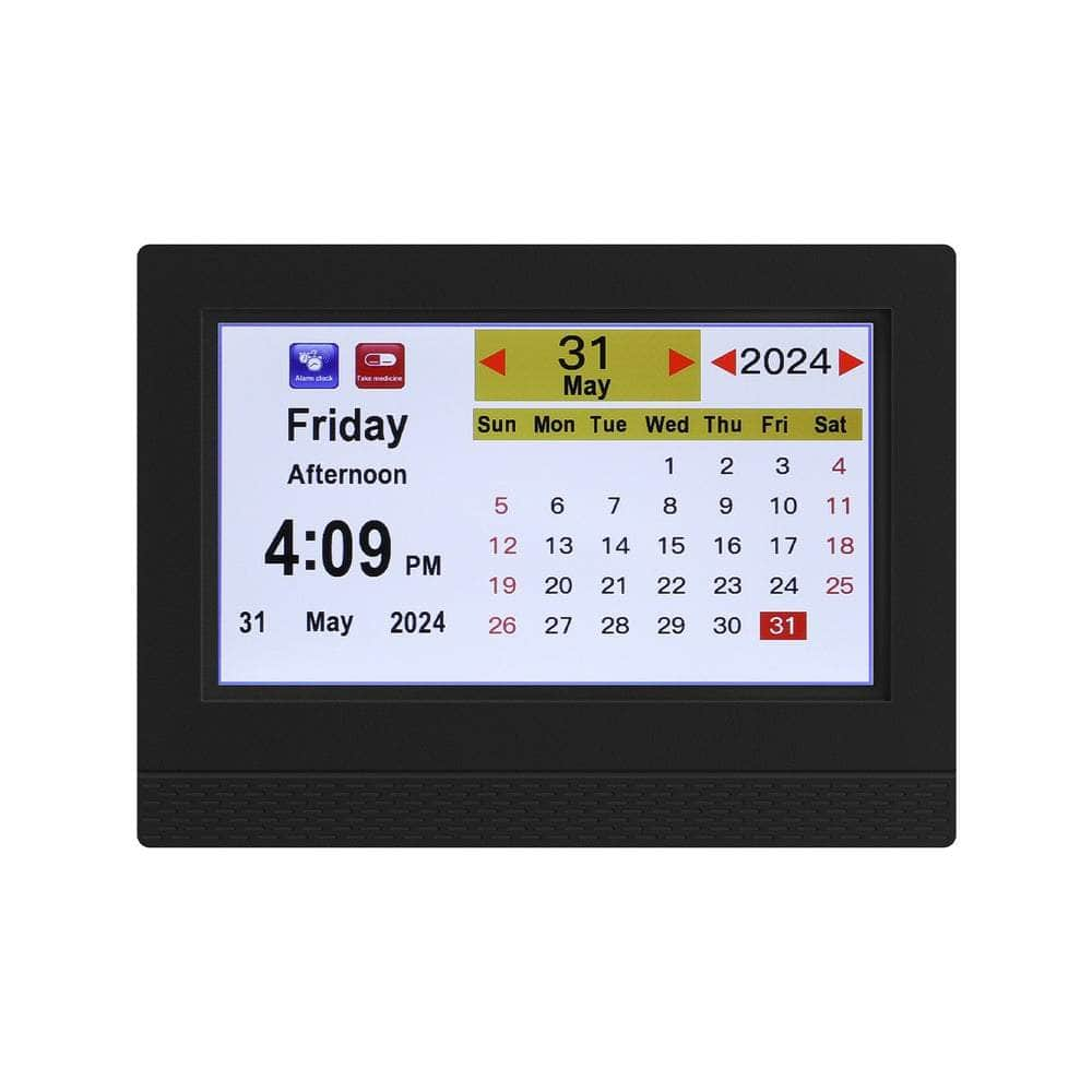 7" Digital Day Clock Calendar Alarm