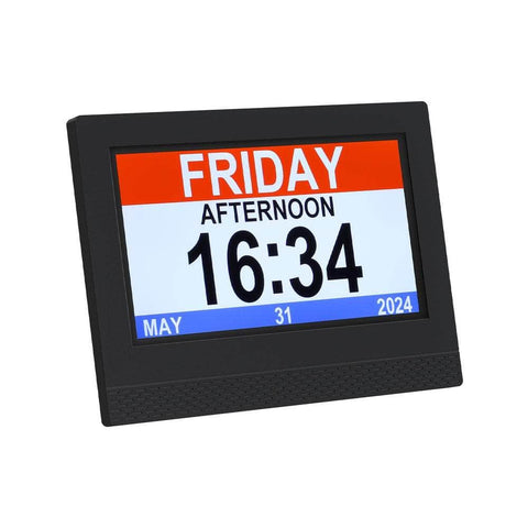 7" Digital Day Clock Calendar Alarm