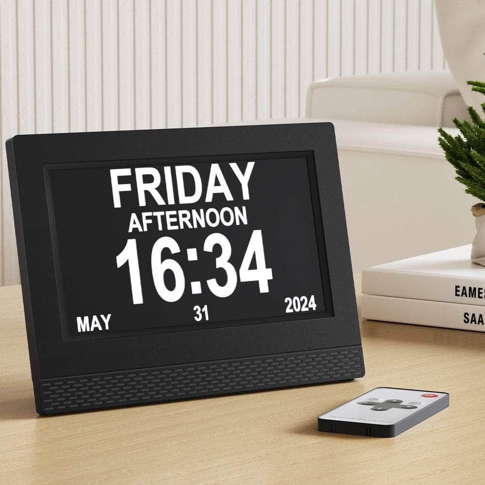 7" Digital Day Clock Calendar Alarm