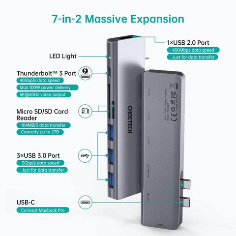 7-In-1 Macbook Pro Usb Adapter