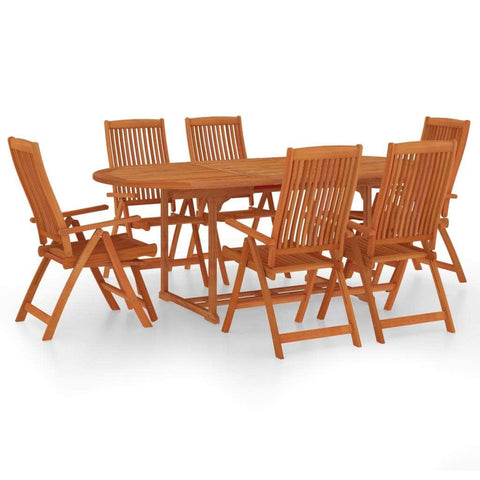 7 Piece Garden Dining Set Solid Wood