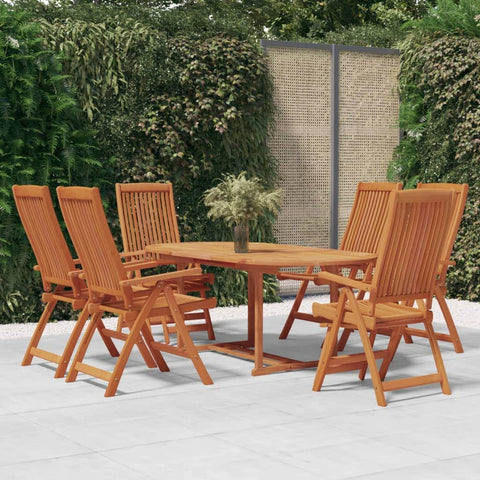 7 Piece Garden Dining Set Solid Wood