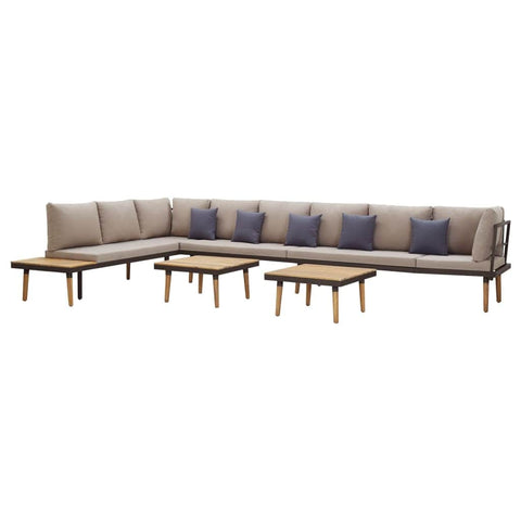 7 Piece Garden Lounge Set with Cushions Solid Acacia Wood