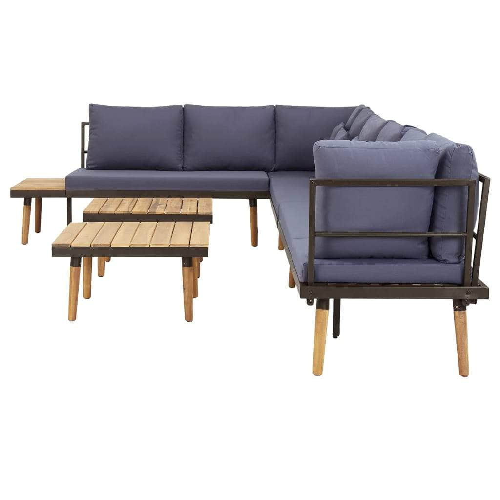 7 Piece Garden Lounge Set with Cushions Solid Acacia Wood