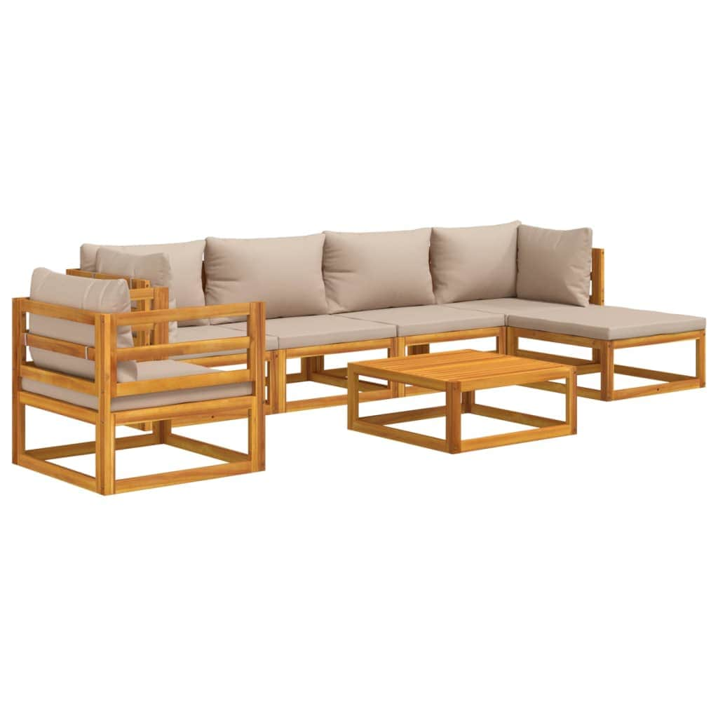 7-Piece Solid Wood Garden Lounge Set