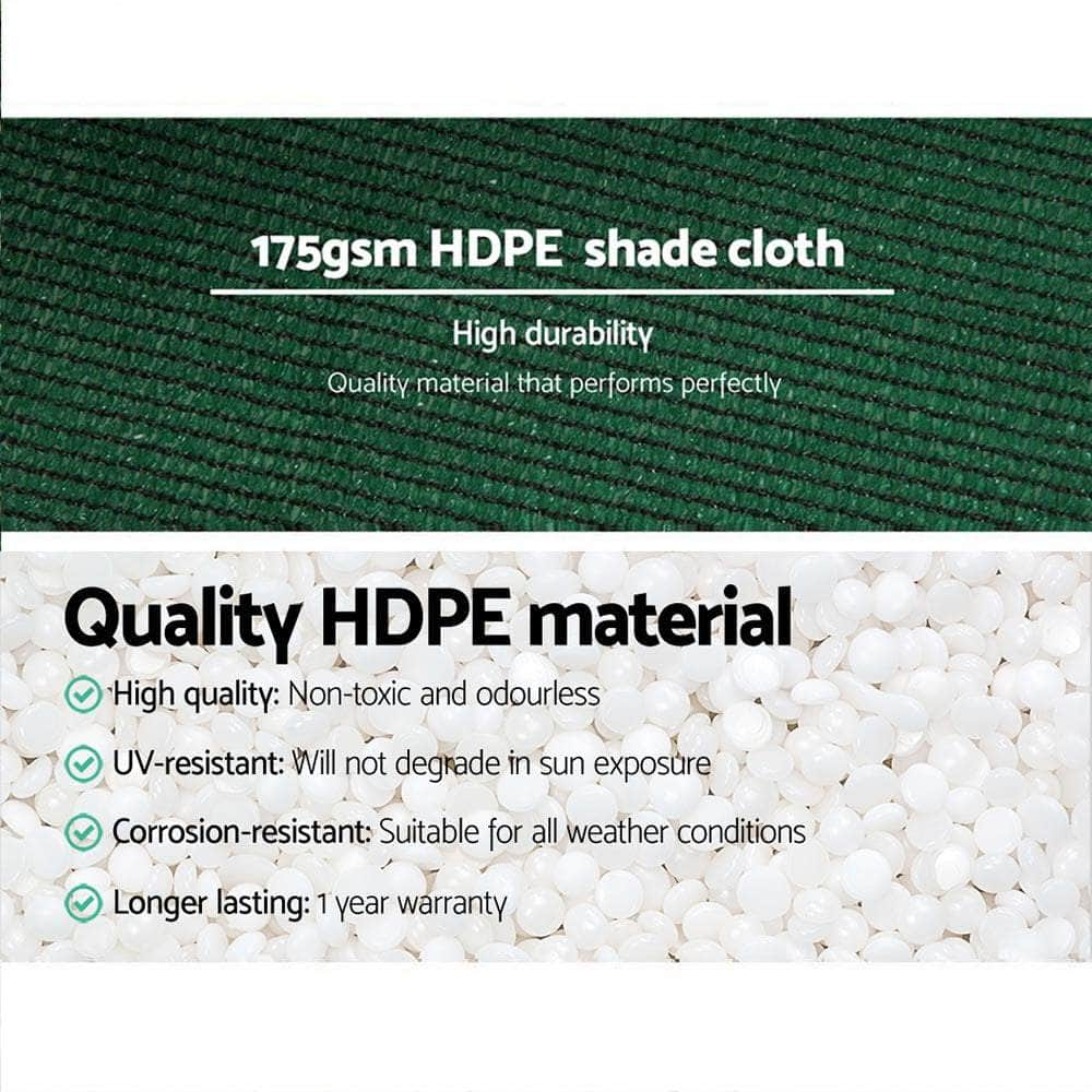 70% Shade Cloth 3.66X20M Shadecloth Sail Heavy Duty Green