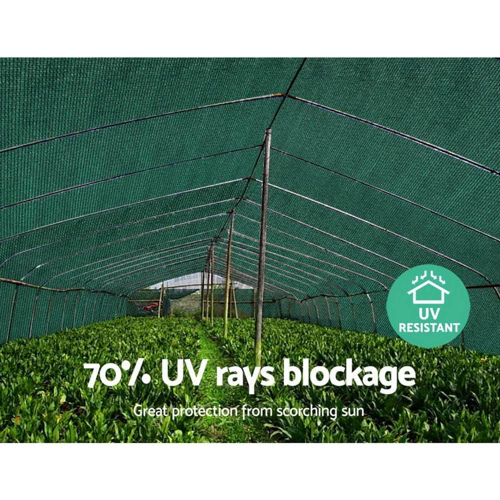 70% Sun Shade Cloth Shadecloth Sail Garden Roll Mesh175Gsm 3.66X10M