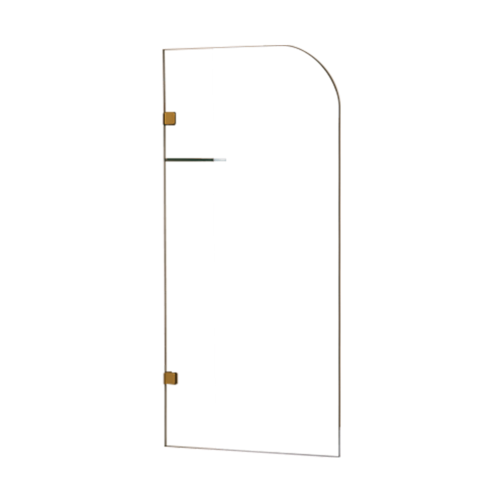 700 x 1450mm Frameless Bath Panel 10mm Glass Shower Screen