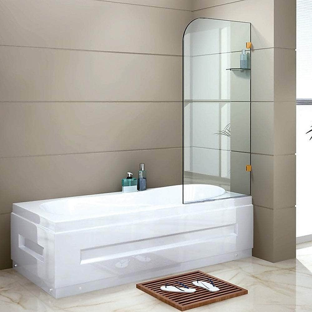 700 x 1450mm Frameless Bath Panel 10mm Glass Shower Screen